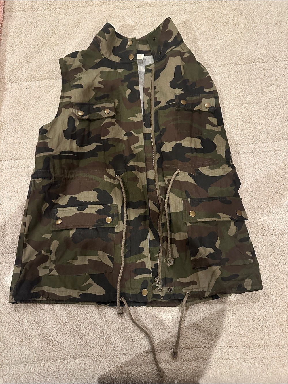 Camouflage Utility Vest - Olive Green Camo